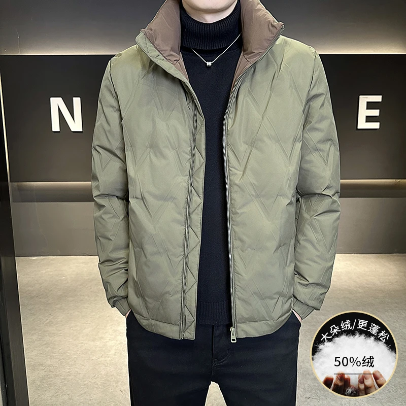 

2025Trendsetting Men's Down Jacket Ultra Lightweight 90% White Duck Down Fill Waterproof Windproof Puffer Coat for Urban Outdoor