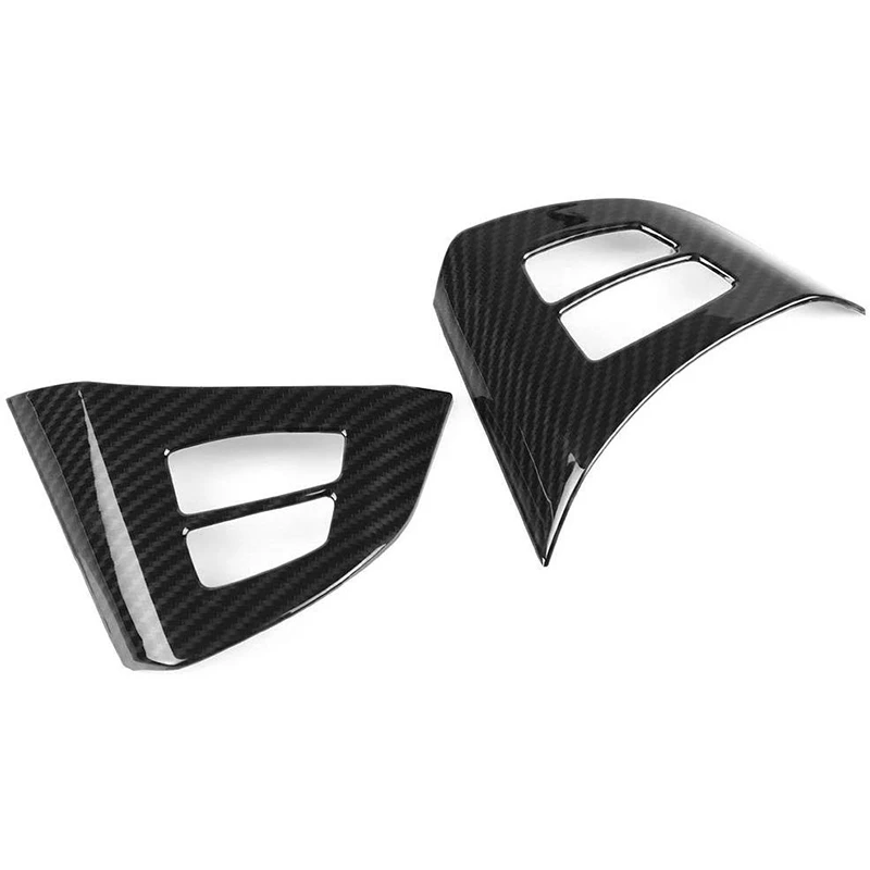 

AM-2Pcs Carbon Fiber Steering Wheel Cover Trim For BMW X5 E70 2008-2013