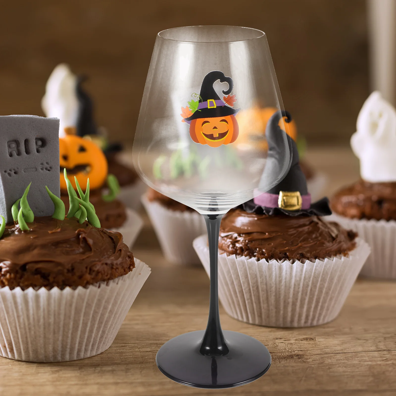 

Drinking Goblet Halloween Goblets Glass Drinks Cups Party Glasses Reusable Labels