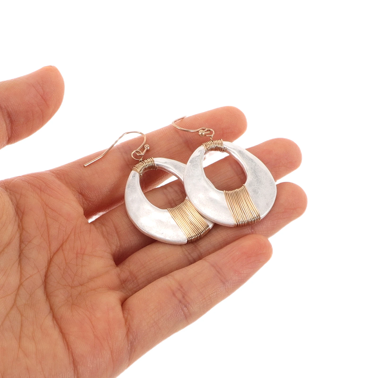 

1Pair Statement Earrings for Women Vintage Matte Irregular Hoop Retro Geometric Dangle Earrings Lightweight Hypoallergenic