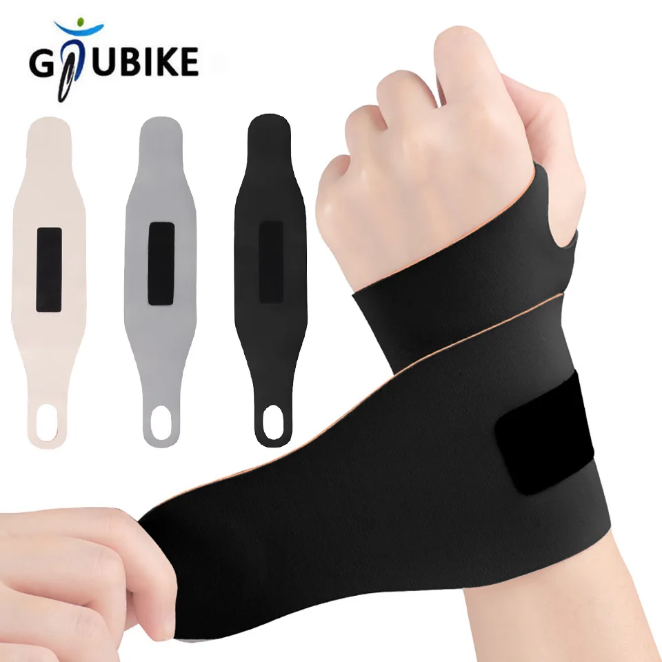 GTUBIKE 1 Stück ultradünnes, elastisches Handgelenkband, Handgelenkschutz mit verstellbarer Kompression, Sehnenscheiden-Schmerzlinderung, Handgelenkbandage