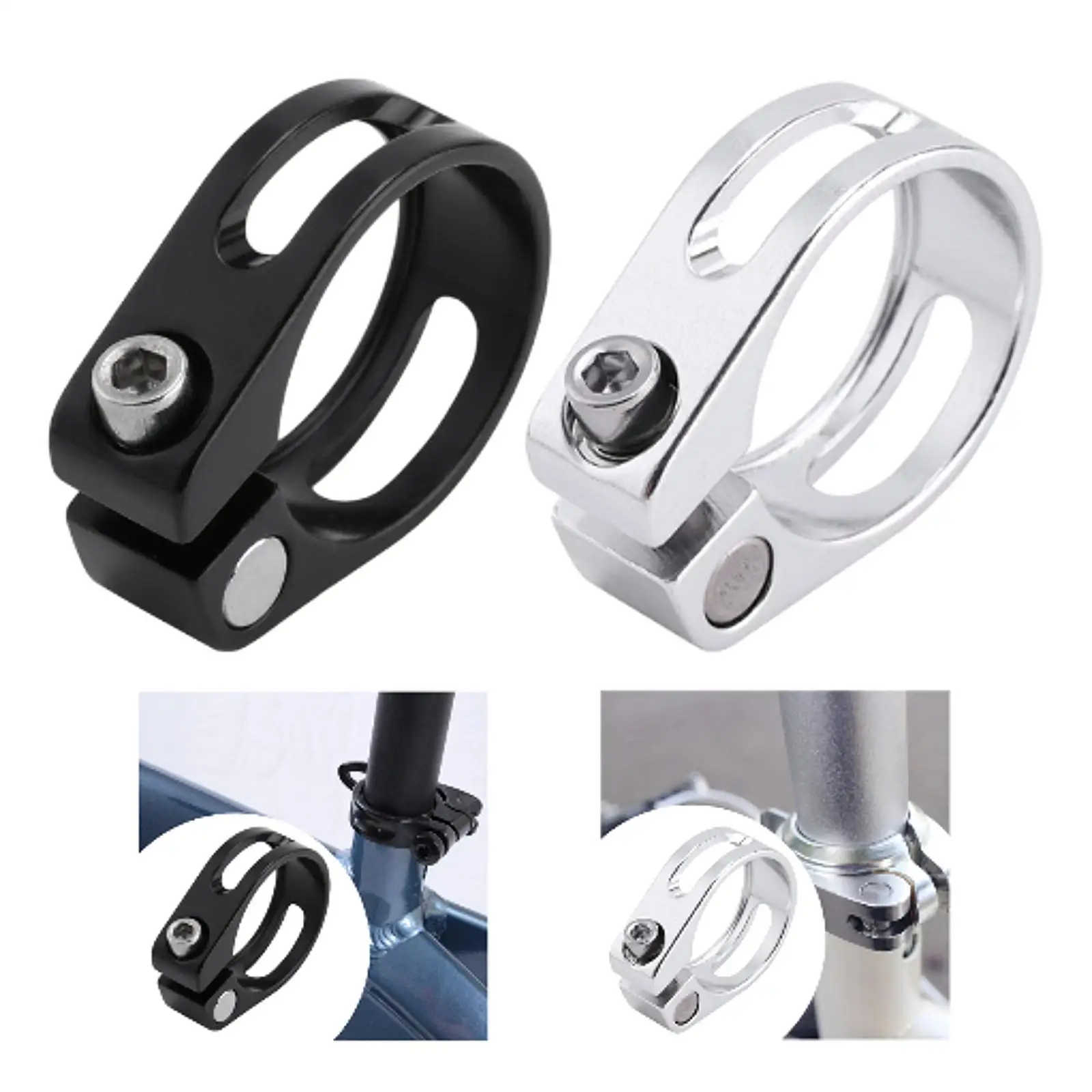 Fahrrad-Sattelstützenklemme, 31,8 mm, universeller Montageclip für Fahrräder