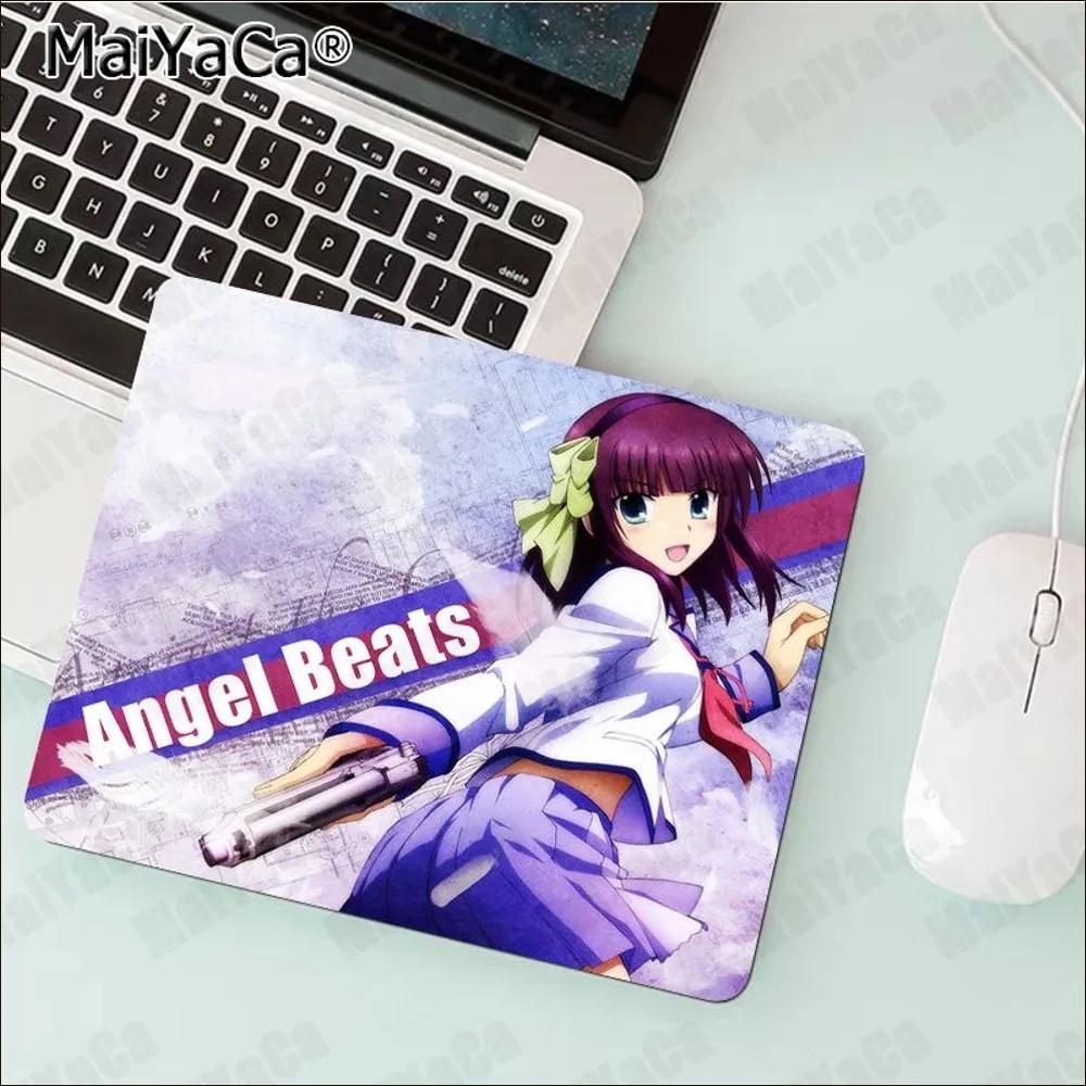 Angel Beats Anime Mousepad Rubber Small Thickened Mouse Pad Gaming Keyboard Table Mat Office Supplies Room Decor Mouse Carpet