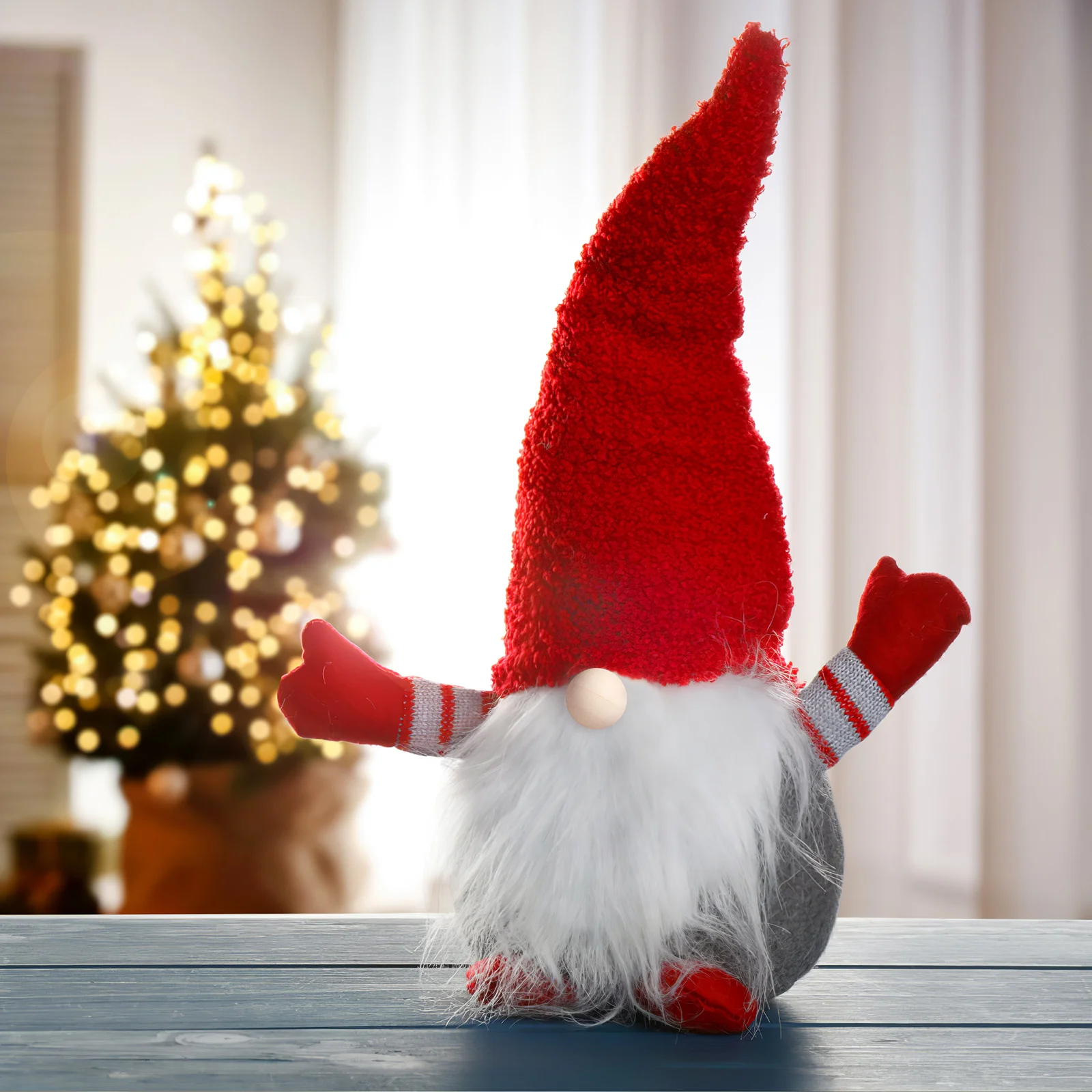 

DIY Gnome Crafting Kit with Faux Beards and Wooden Balls for Holiday Decorations Craft Materials for Adults