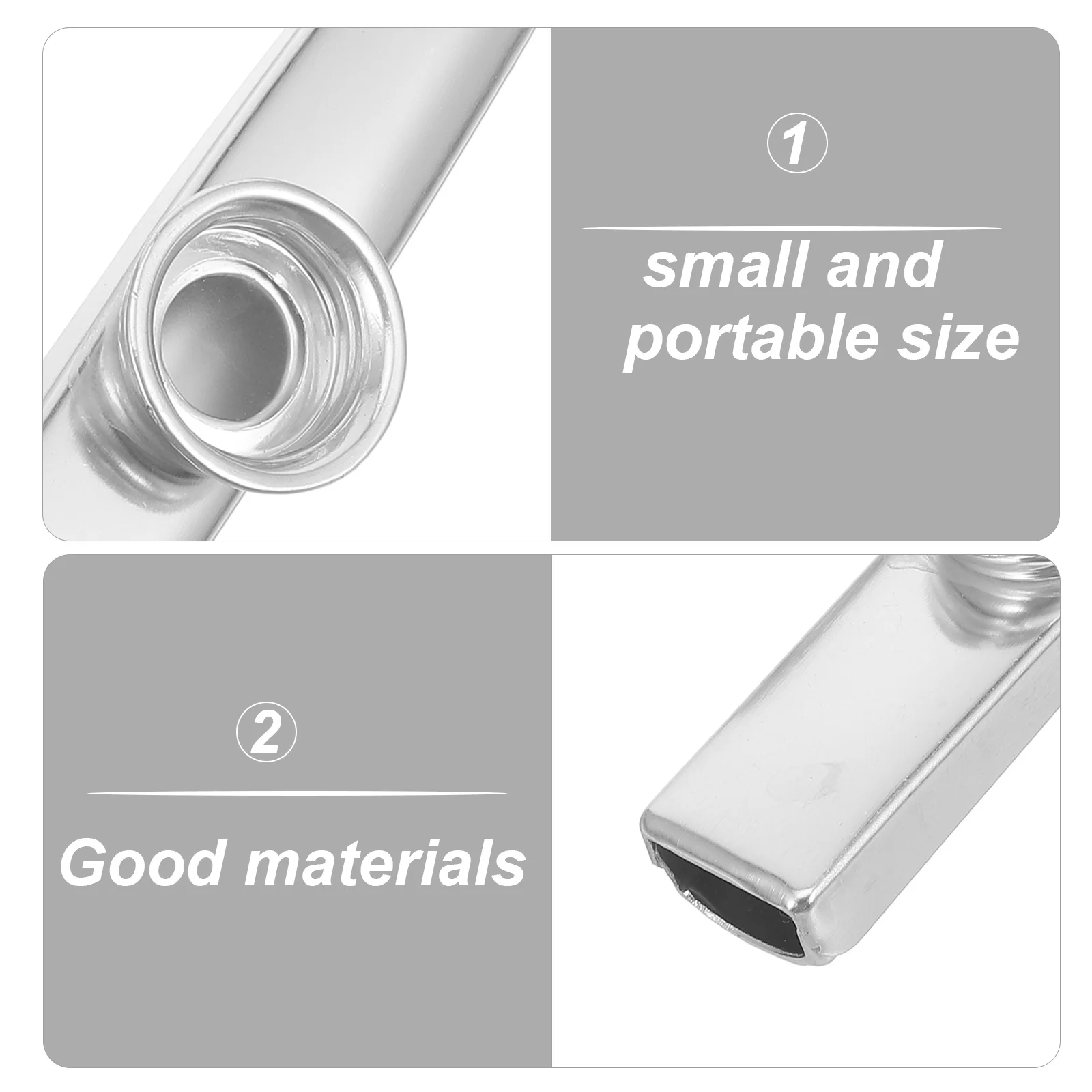 

1 Set Metal Kazoos Loud Clear Sound Quality For Adults Compact Lightweight Practice Instrument - Easy Learning Musical