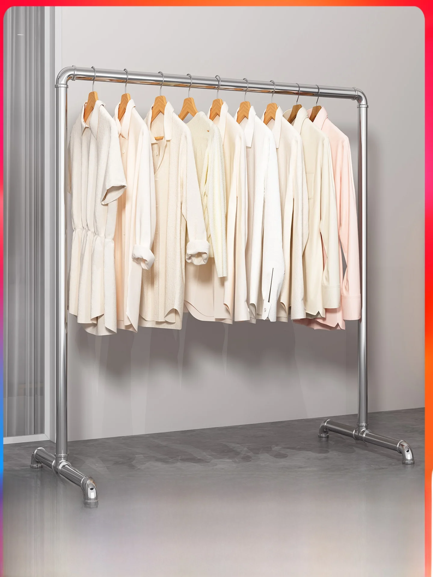 

Промышленная напольная двойная веревка для белья Ra, крытый балкон, спальня, вешалка для одежды, водонепроницаемая сухая одежда для домашнего использования...