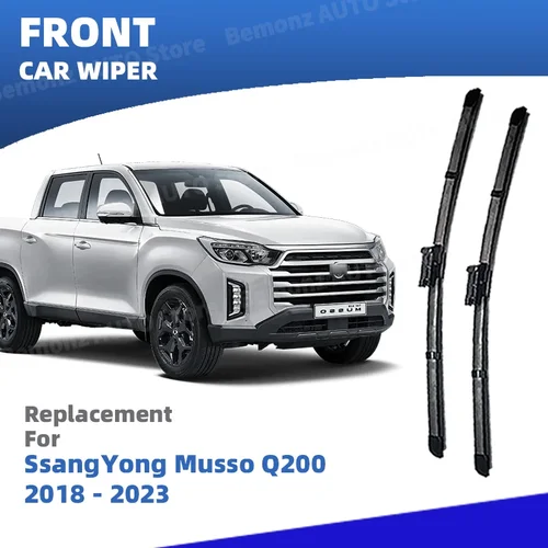 Imagen 1 del producto Escobillas de limpiaparabrisas delantero RHD para SsangYong Musso XLV Q200 Rexton Sports Musso Pick-up 2018 - 2023 accesorios de parabrisas