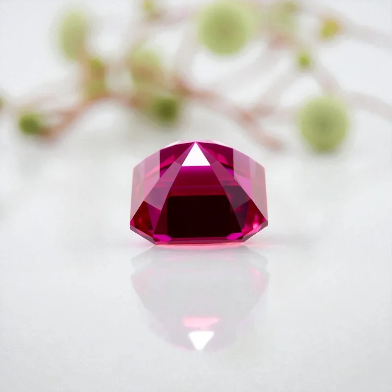 مختبر نمت روبي Asscher شكل VVS1 Rubellite اللون DIY بها بنفسك مواد صنع المجوهرات المتقدمة شهادة سعر المصنع بالجملة