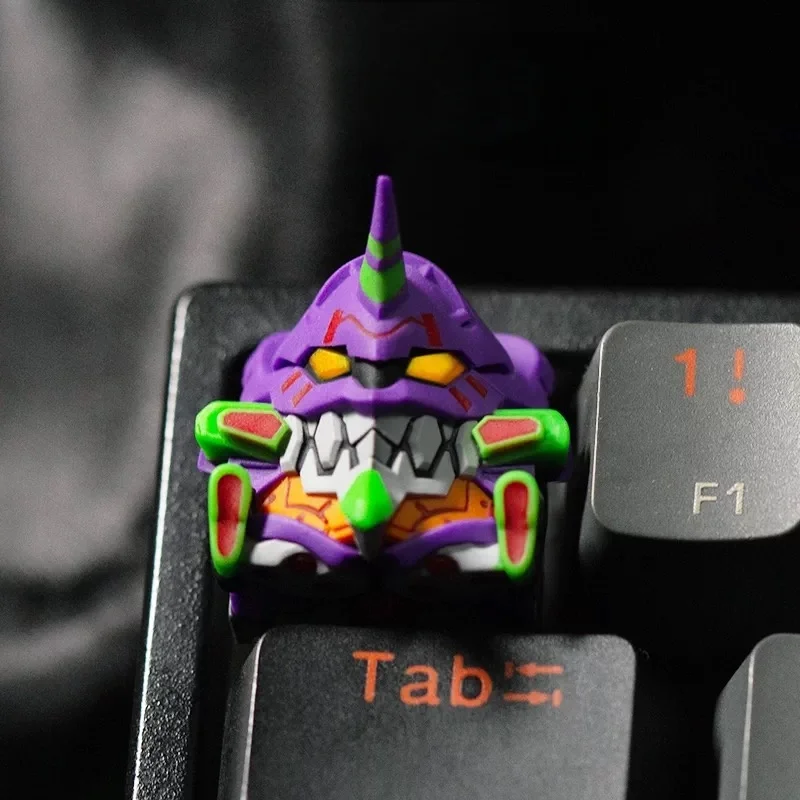 Anime New Century Evangelion Light-Transmitting Keycap Evangelion-01 Evangelion-02 Eva Resin Mechanical Keyboard Toys Gifts view 6