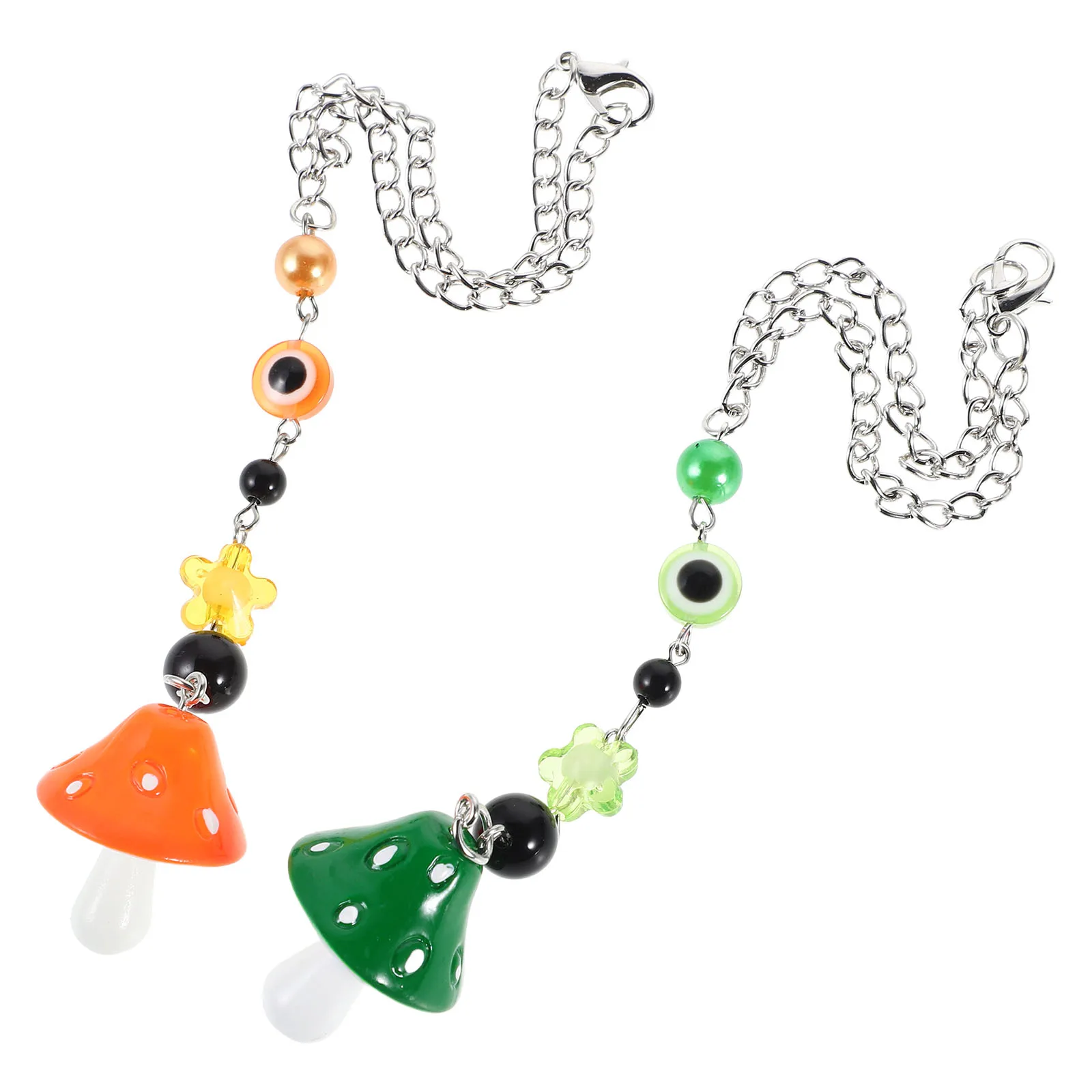 

2 шт. кулон в виде гриба орнамент ручной работы телефонная цепочка очаровательный ремешок для сотового телефона ремешок из смолы с бисером на запястье