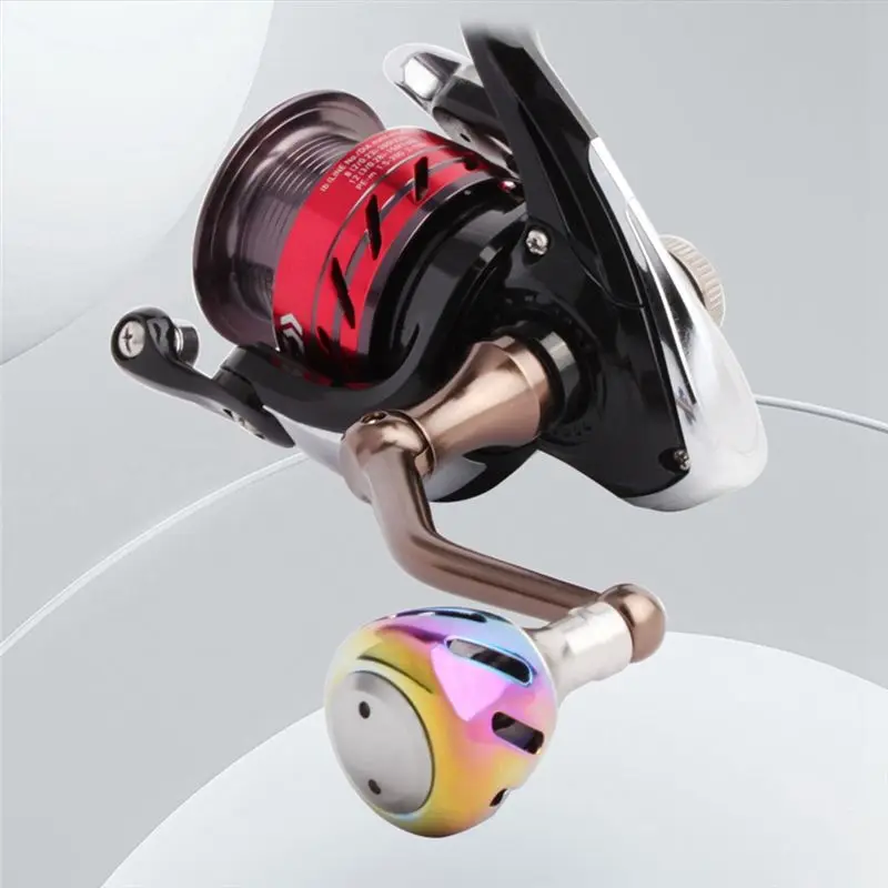 

*ABKM Colorful Fishing Handle Knob for Spinning Wheel Type Metal Fishing Reel Handle Knobs Baitcasting Spinning Reels Inclined