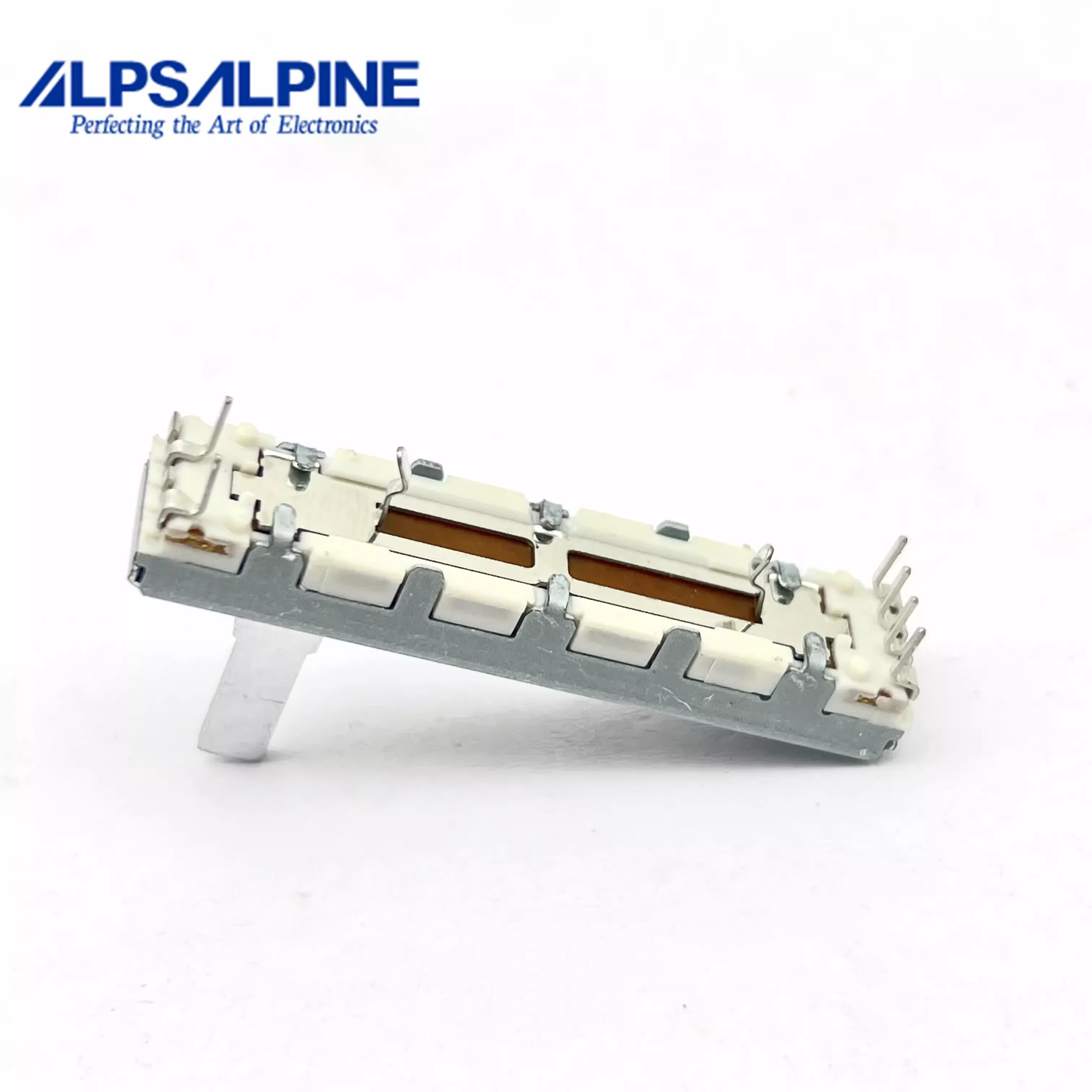 1pcs，Straight slip potentiometer，10KB×2，6Pin，Total length 45mm，  Mixing console volume putter