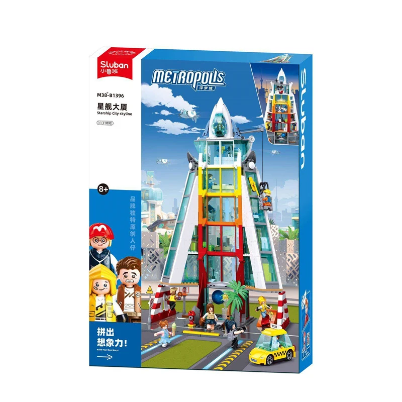 

SLUBAN Dream Floating City Large Building Blocks Set, Dreamy Castle Architecture Model, Educational Assembly Toy for Kids