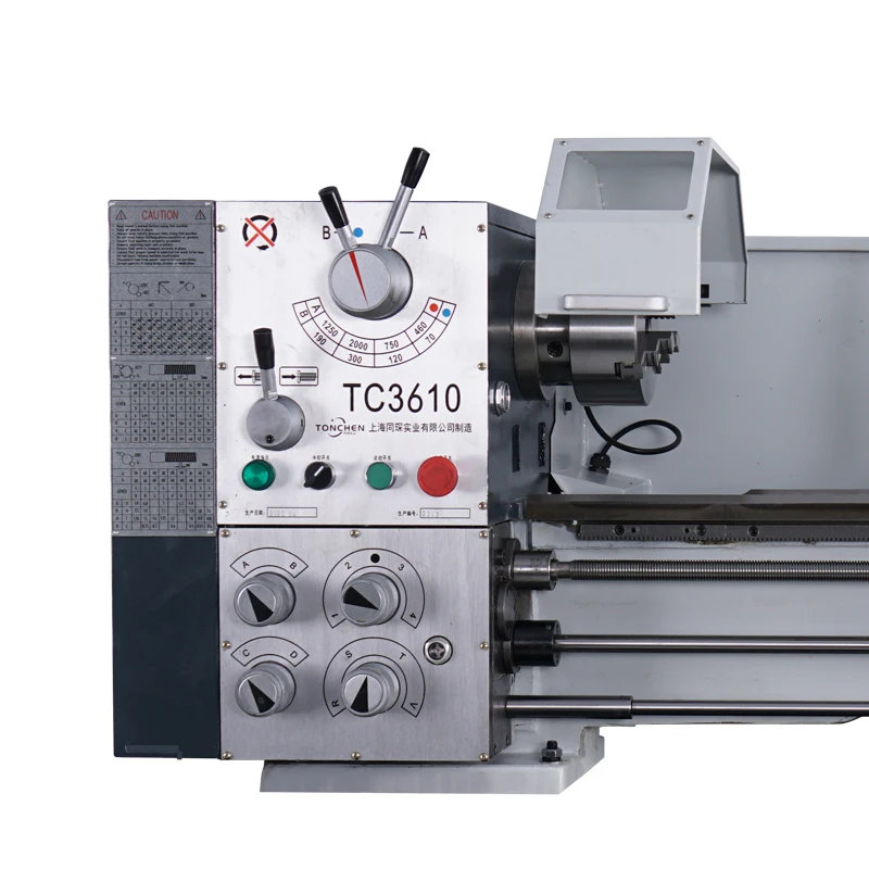 TC 3610 Manual Horizontal Lathe Machine 1440 Metal Bench Lathe 1000mm Distance Centers Medium Duty Home Retail Use