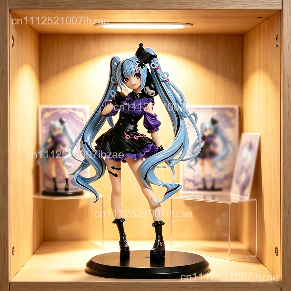 Hatsune Miku Gothic Loli Style Modell 21 cm PVC Actionfigur Coole Sammlerfigur Anime-Figur Schreibtischdekoration Geschenk für Cartoon-Liebhaber – Detail 3