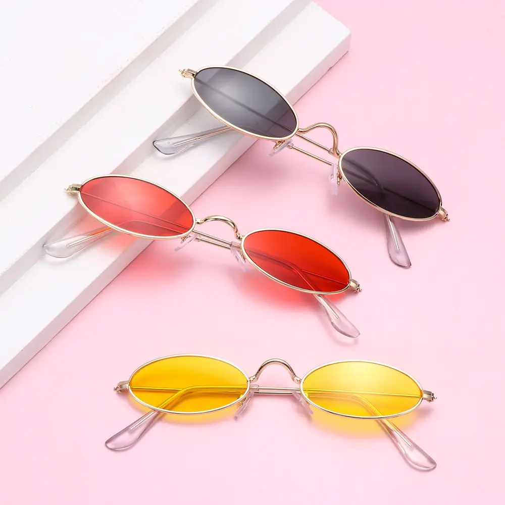 Retro Small Oval Sunglasses Vintage Shades Sun Glasses for Men Women Eyeglasses