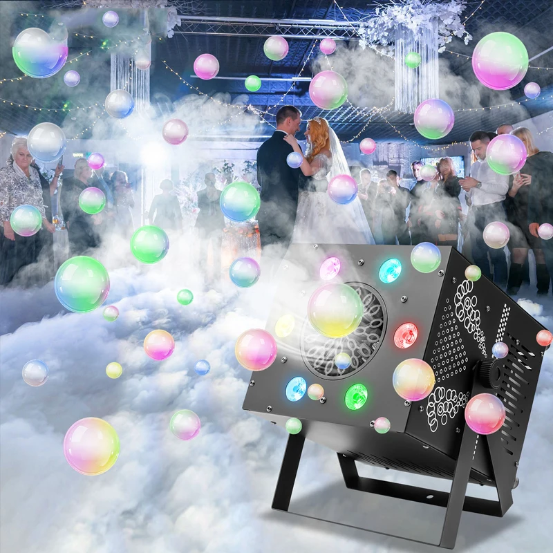 Butoy Mini Smoke Bubbles Machine 600W Wireless Remote Control DMX Bubble Sprayer for Wedding Outdoor Party Dancing Show