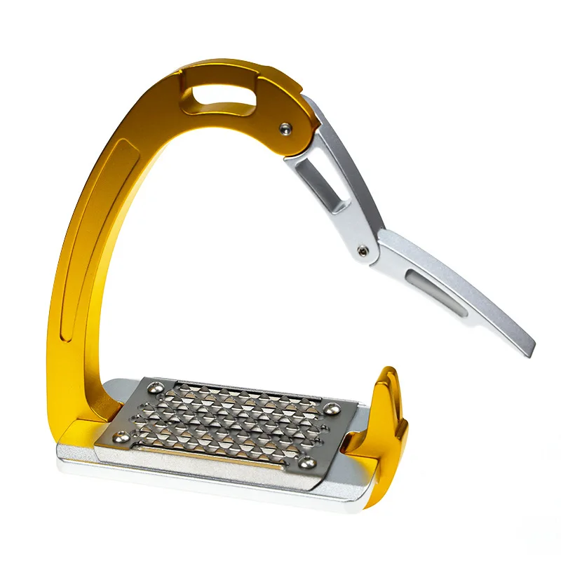 ركاب أمان للحصان من الألومنيوم، مداس مضاد للانزلاق من الفولاذ المقاوم للصدأ #2