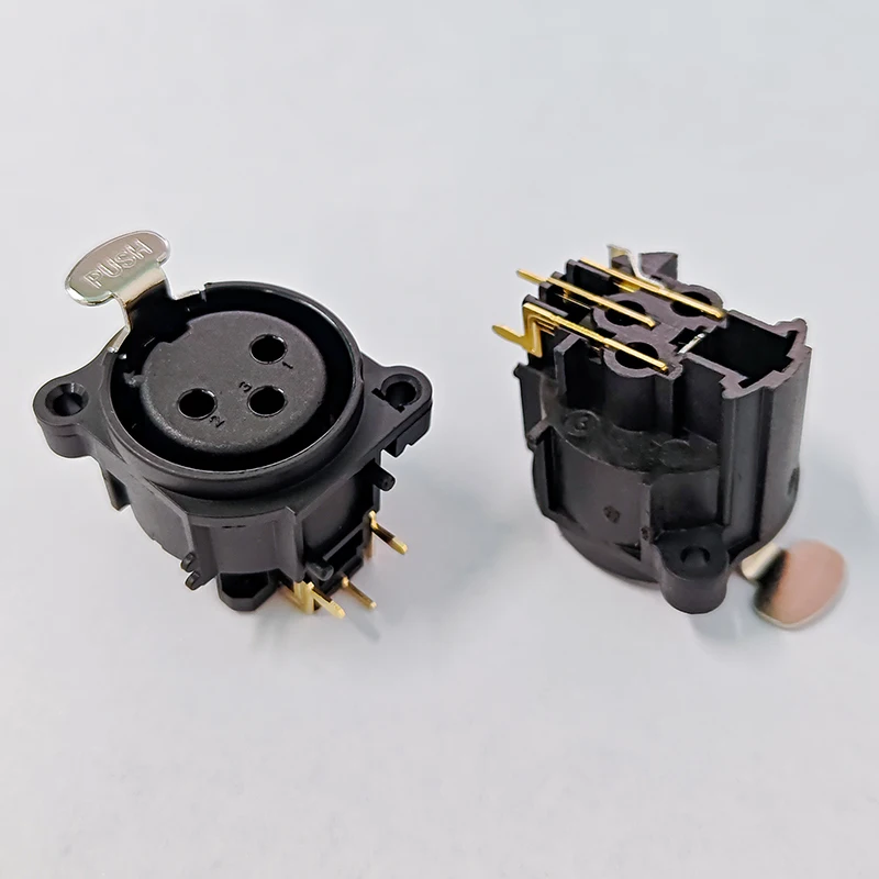 10 قطعة XLR التوصيل والمقبس 3Pin XLR ذكر التوصيل والإناث لوحة مقابس جبل الهيكل 3 دبابيس مربع الشكل XLR موصل محول #4