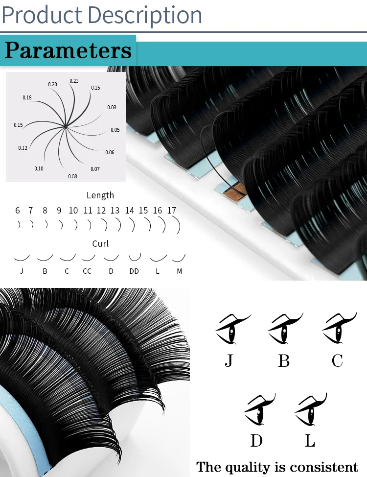 ABONNIE Kaschmir Einzel-Wimpernverlängerung Klassische Wimpernverlängerungen Trays Matt Schwarz Weiche Nerz-Falschwimpern – Detail 3
