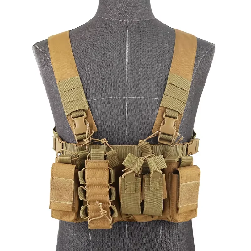 Tactical chest equipment bag Molle Airsoft vest with magazine bag Holstein hunting function two-way intercom stand