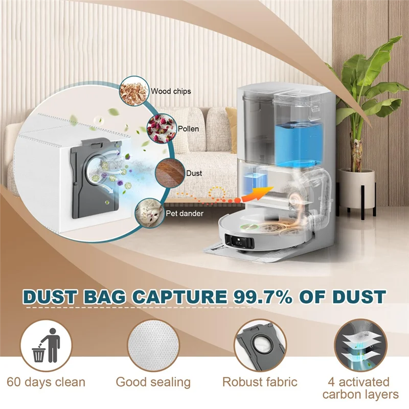 BAAO-Replacement Parts For Dreametech L10s Accessories For Dreame L10s Ultra Dust Bags