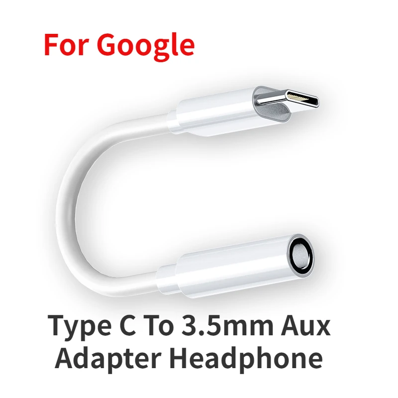 

Адаптер для наушников Google Type C на 3,5 мм Aux, конвертер для оригинального Pixel 5 6 7Pro 6A 4 XL 3XL Tipo C Jack, аудиокабель