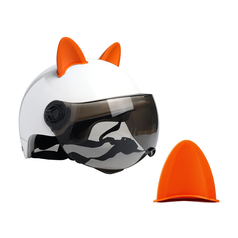 Casco de motocicleta para niños, accesorios de orejas de gato, coche eléctrico, 2 piezas