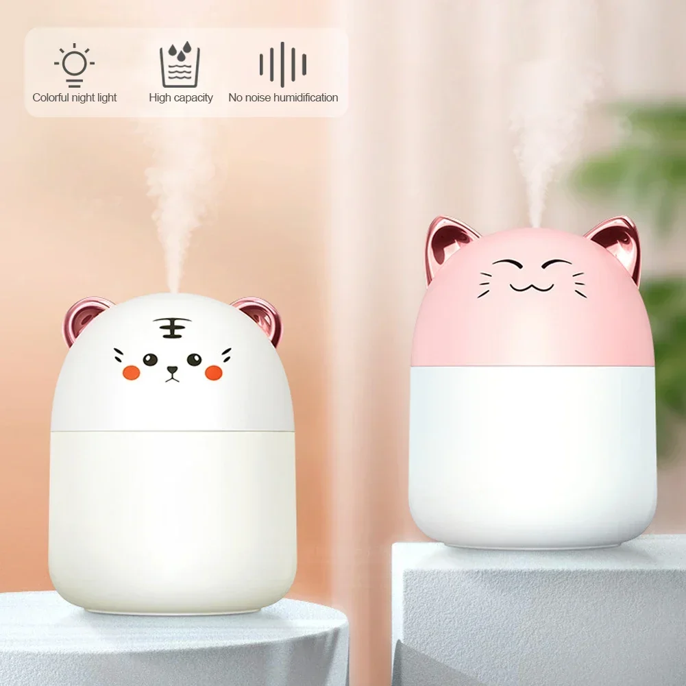 Desktop Humidifier With Colorful Ambient Light 250ml Capacity Aroma Diffuser for Home Aromatherapy Humidifiers Diffusers Bedroom