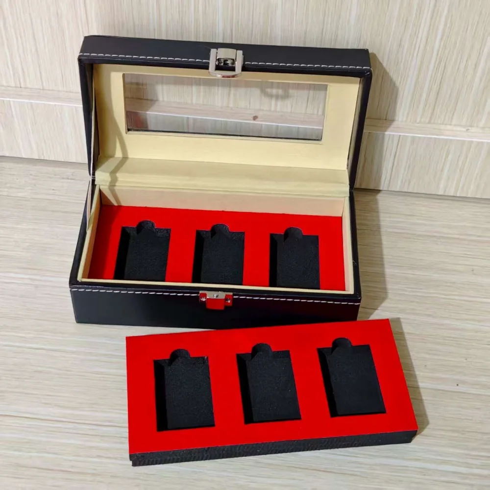 

Retro Handmade Two Layer 6 Grids Lighter Storage Display Box For Zippo Lighters Leather Collection Box Smoking Gift Gadget