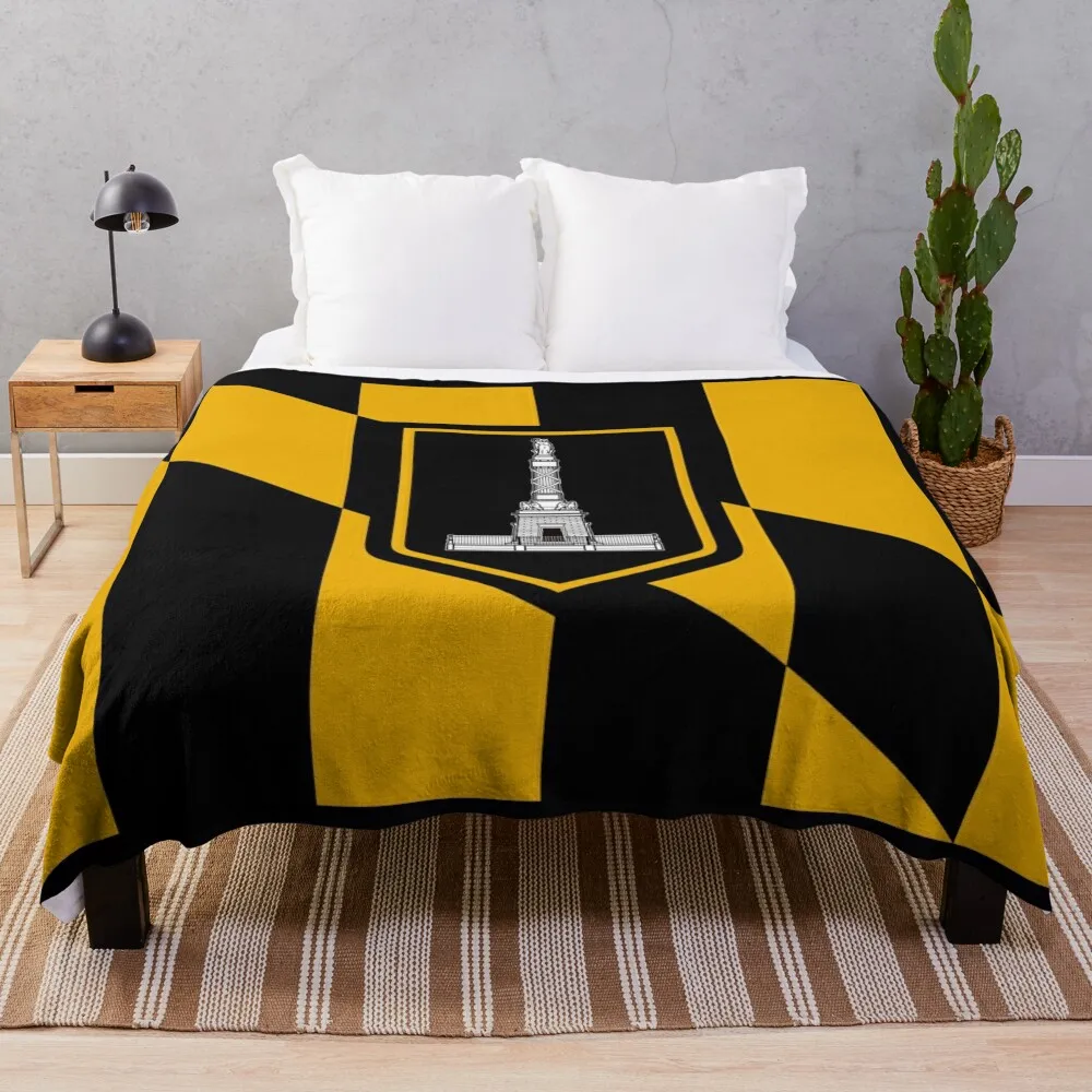 Flag of Baltimore Throw Blanket Sofas Luxury Thicken halloween Sleeping Bag Blankets