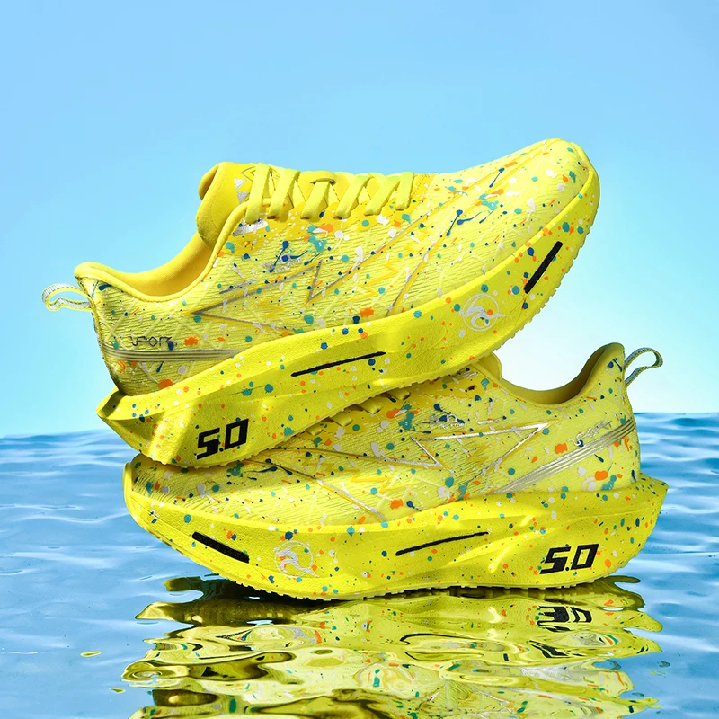 

Мужские спортивные кроссовки, повседневные марафонские дышащие легкие женские удобные спортивные нескользящие кроссовки с карбоновой пластиной