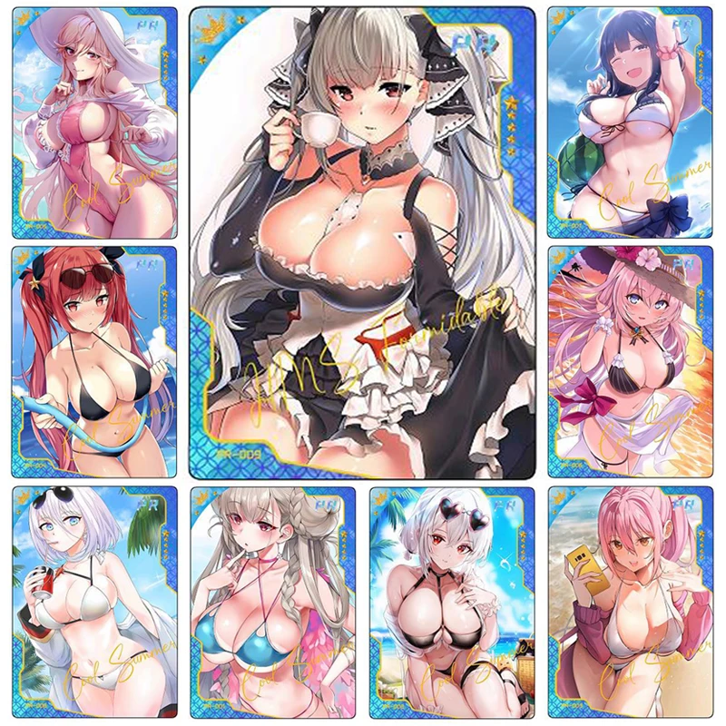 

Goddess Story cartoon Rare PR card swimsuit feast Anime characters Bronzing collection Game cards TOY Christmas Birthday gifts