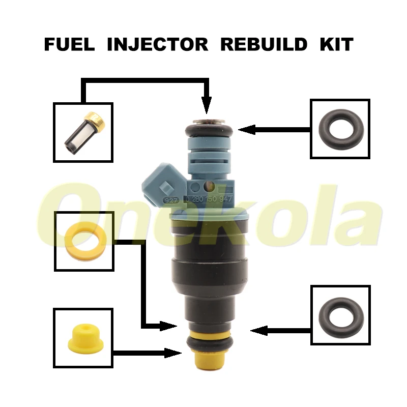 Fuel Injector Service Repair Kit Filters Orings Seals Grommets for  Ford Mustang 5.0L 1993-1996 0280150947