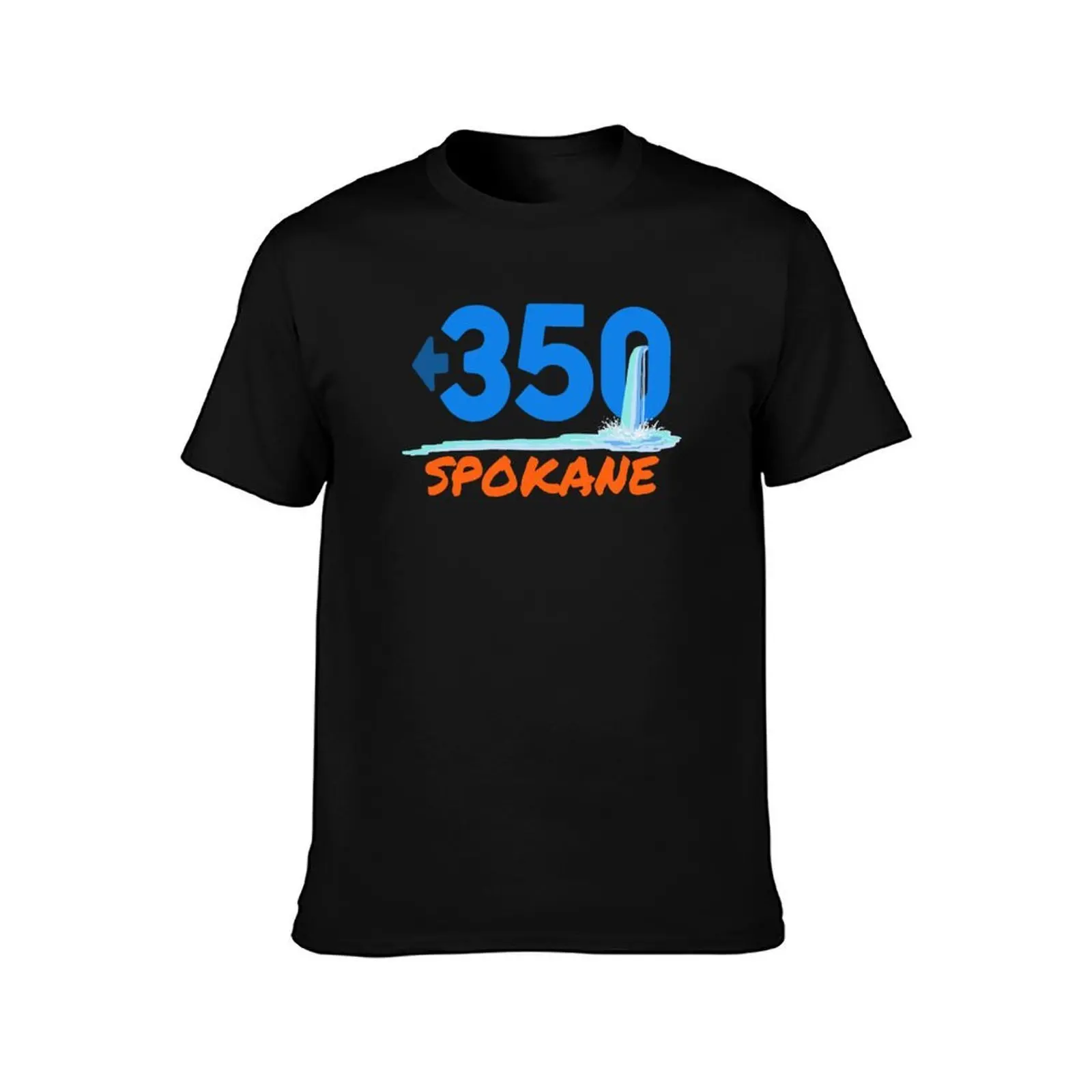 Official 350 Spokane Logo T-Shirt Relaxed Fit Casual Short Sleeve Top T-Shirt