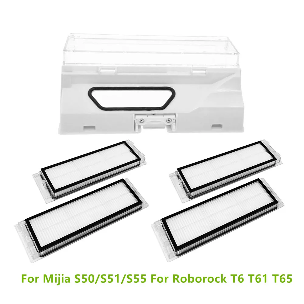 

Пылесборник с Hepa-фильтрами для Mijia S50/S51/S55, пылесборник для Roborock T6, T61, T65, аксессуары