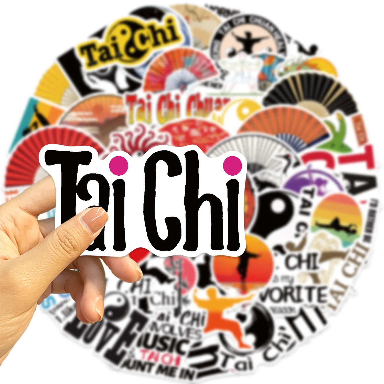 

50PCS Tai Chi Chinese Traditional Culture Graffiti Stickers Decoration Notebook Phone Guitar Skateboard Fridge Classic Kid Toys