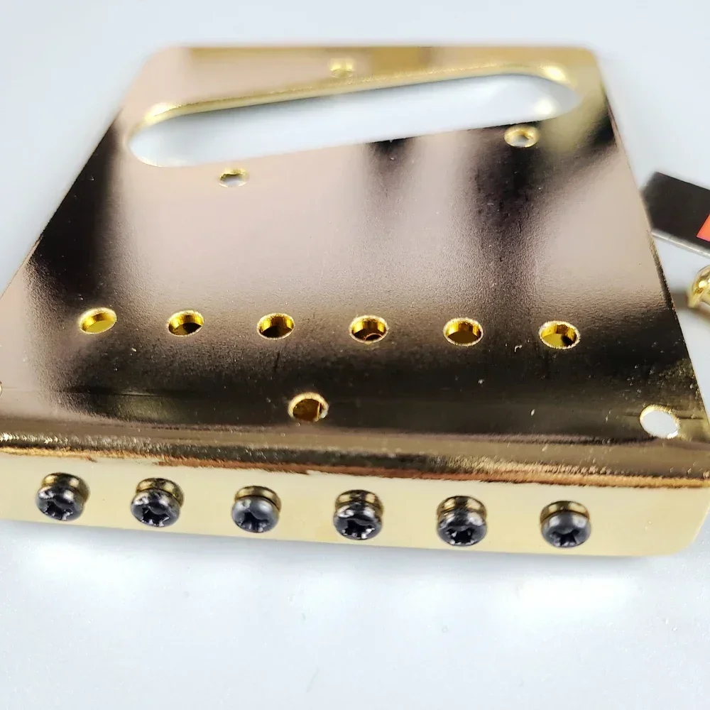 Wilkinson 52,5 mm 6 Sättel Modern TL Bridge für amerikanische ST TL Gitarre Gold WOT03 – Detail 6