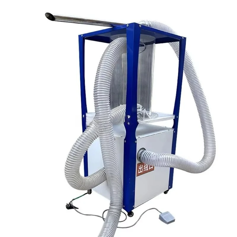 Duvet filler, duvet home textile, goose feather pillow void filling production, automatic electric down filling machine