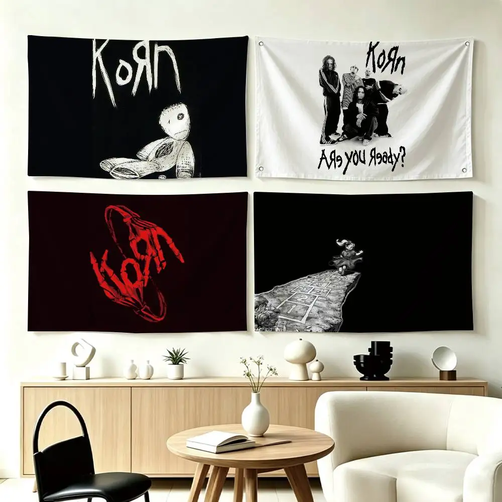 Rock Band K-Korn Flags Wall Hanging Tapestry Outdoor Garage Room Decorative flag Background Blanket