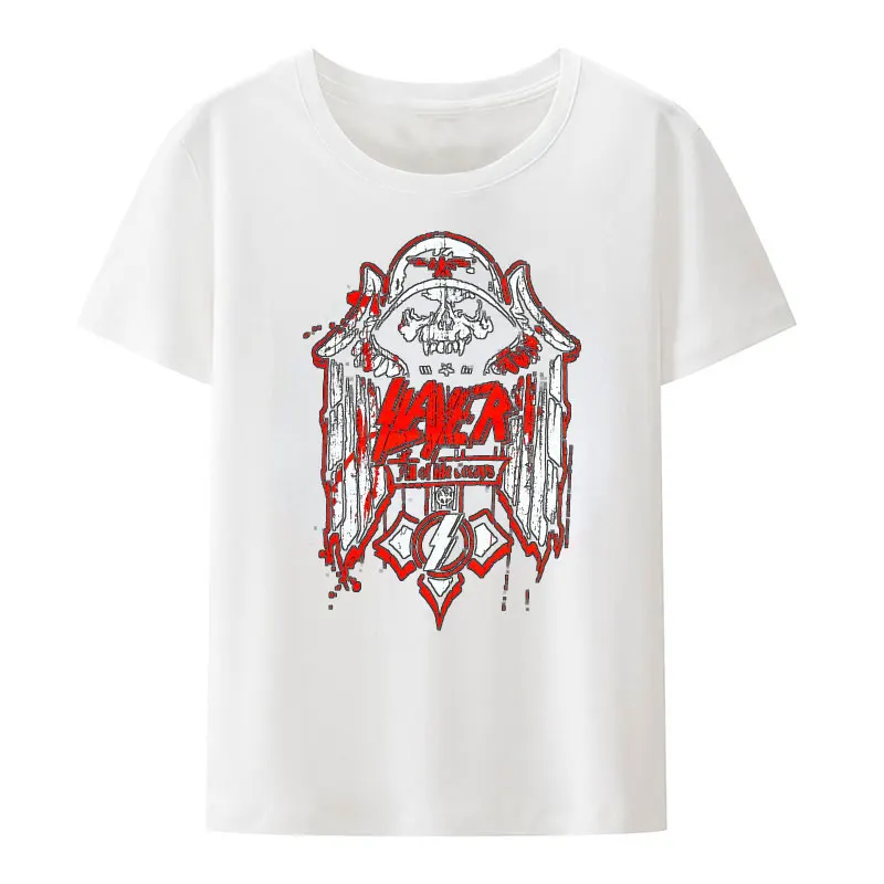 Metal Band Y2k Tops Cool Slayer Harajuku Punk Summer Graphic T Shirts ModaL Women's T-shirt T-shirts 2023 New Slayer Men Tees