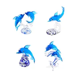 Dolphin Statue Cabinet Collectible Living Room Present Decors Home Office Bedroom Desk Figurine Decoration Dolphin Miniature