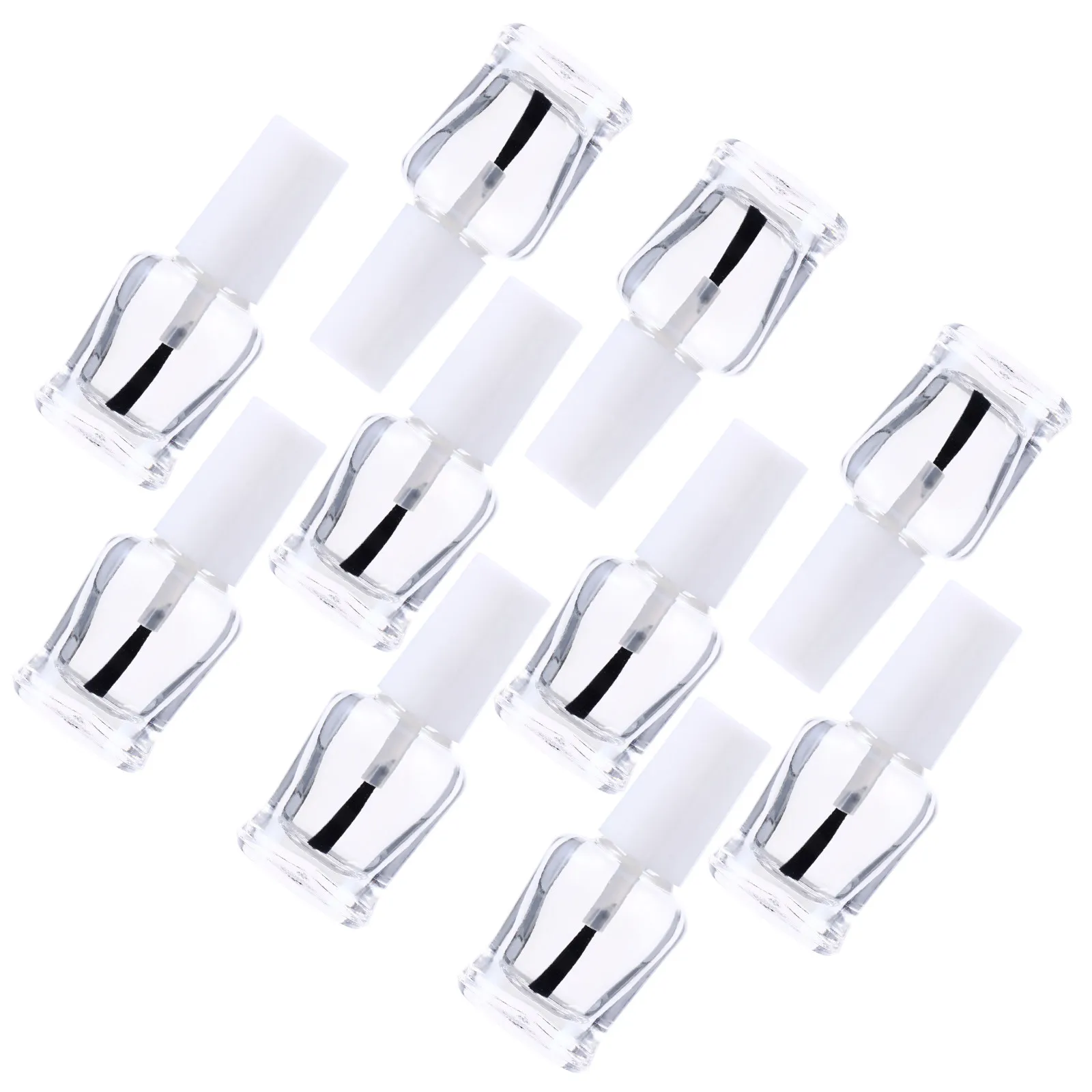 

20Pcs Glass Nail Polish Bottles Transparent Empty Cylindrical Refillable Containers for Manicure Nail Art Gel Supplies