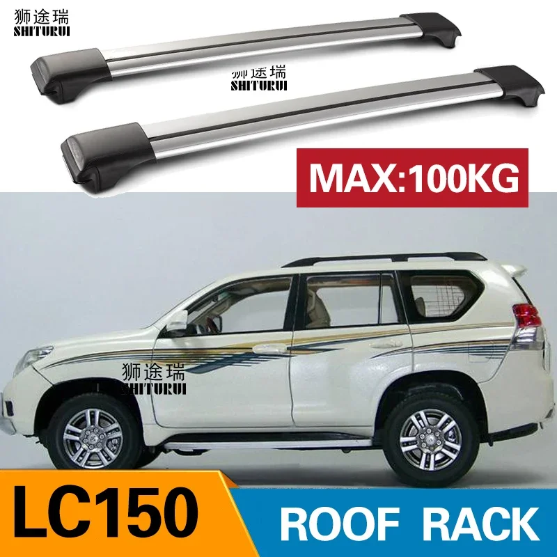 

2 шт. багажники на крышу для TOYOTA LAND CRUISER 150 Prado 2009 + 2010 2012 LC150, боковые рельсы из алюминиевого сплава, поперечные рейки, багажник на крышу