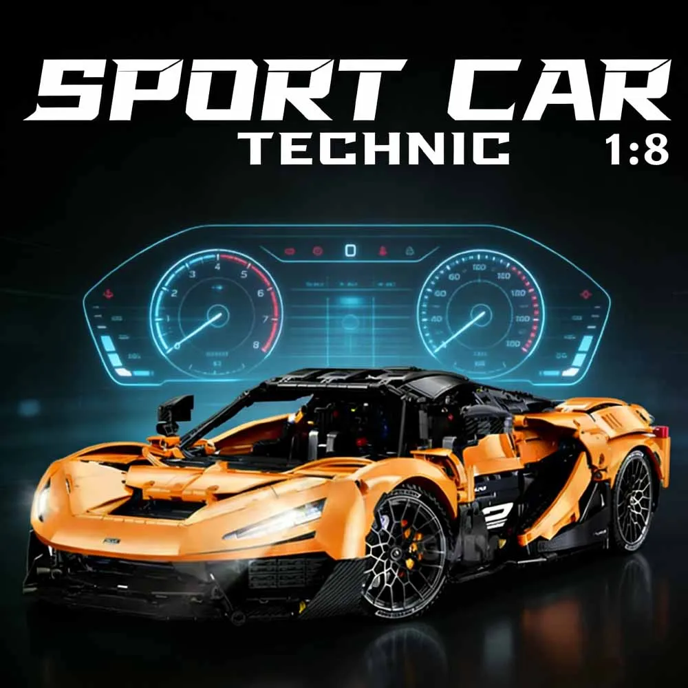 

Technic GULY 10650 MOC Technical 1:8 Sports Car Maikailun W1 Building Blocks Model DIY Toys for Puzzle Boys Christmas Gift Set
