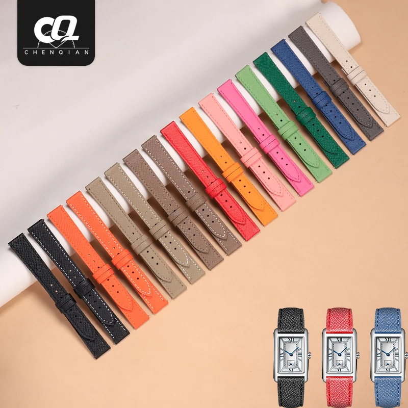 Quick Release Universal Palm Grain Cowhide Watch Strap High Quality First Layer Genuine Leather Watchband Calfskin Bracelet