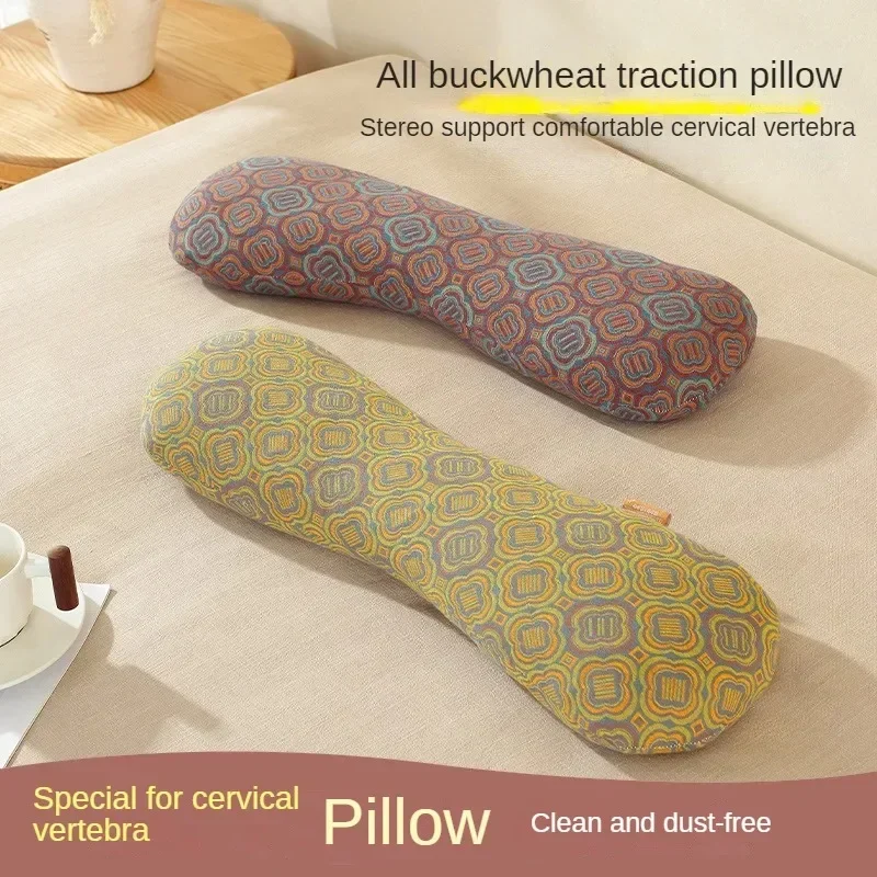 Hot Type a Double Layer Yarn Buckwheat Pillow Improve Sleeping Neck Pillow Candy Shaped Pillow