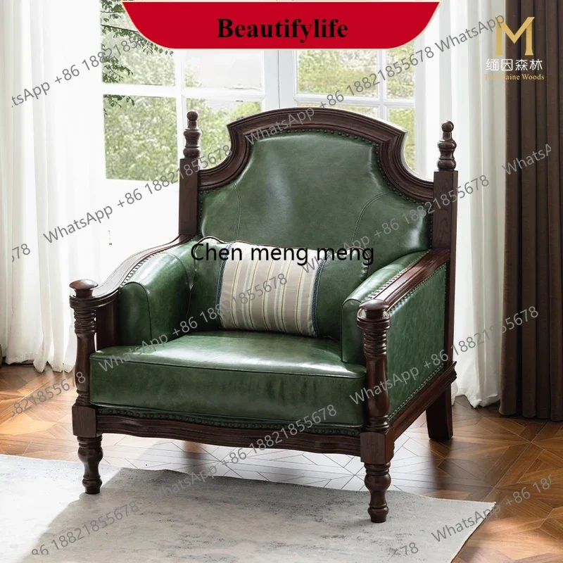 

N178 Back European Living Room Sofas Leather Green Italian Wooden Designer Couch Double Luxury Curved Divano Soggiorno