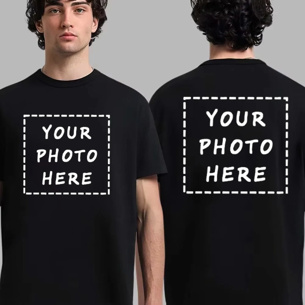 Custom-Made Men's Cotton T-Shirts round Neck Short-Sleeved for Team Gatherings Gyms Sports - Comfortable Casual Tee