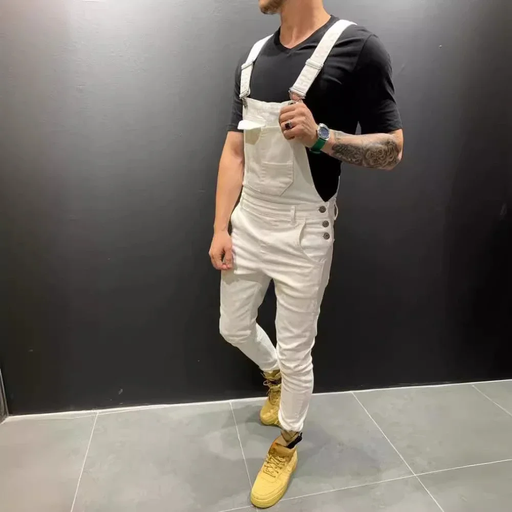 Tie-dye Mannen Bretels Hoge Elastische Mannen Kleding Clips Jarretel Zware Terug Broek Streetwear Mannen Cargo Broek Baggy jeans